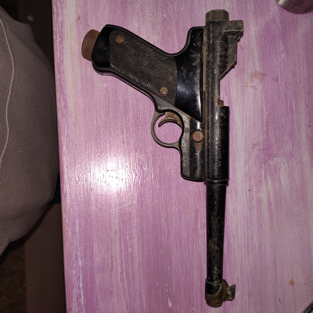 Vintage Black Metal Toy Gun